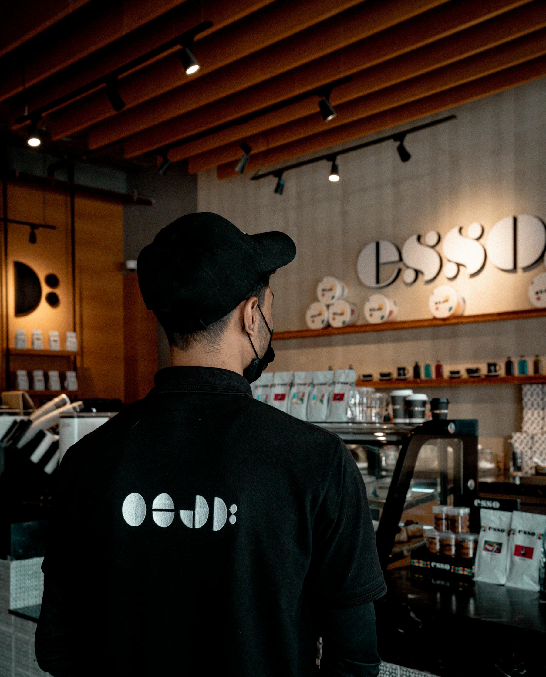 Coffee Burmunq team member inside the shop