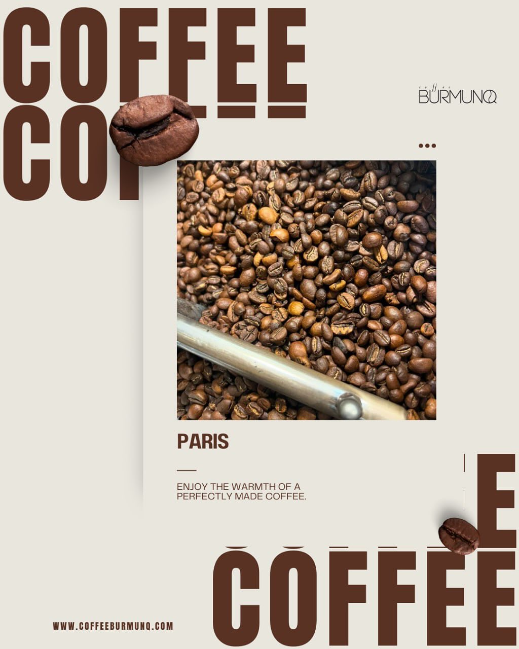 Презентация смеси Coffee Burmunq Paris с кофейными зернами